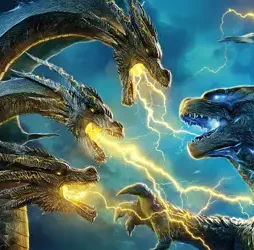 Godzilla fights ghidorah on godzilla 2 chinese poster - DesireMovies, DesireMovies2.My